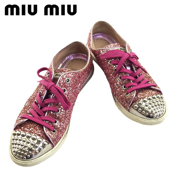 【お買い物マラソン★30％OFFクーポン】ミュウミュウ MIUMIU スニーカー F0028 レディース 中古 ブランド ハイブランド ヴィンテージ｜ブランドデポ 59,004円