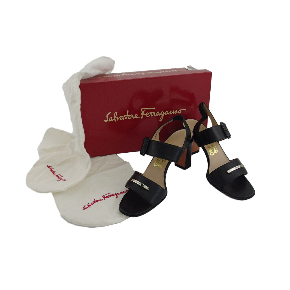 【Fashion Special Fair★24％OFFクーポン】サルヴァトーレフェラガモ Salvatore Ferragamo サンダル NERO レディース 中古 ブランド ハイブランド ヴィンテージ 20,790円