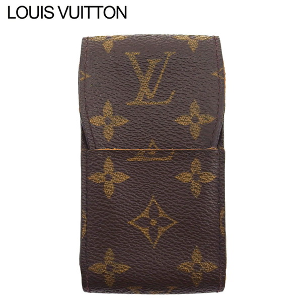 【決算前SALE★50％OFFクーポン】ルイ・ヴィトン LOUIS VUITTON シガレットケース モノグラム ブラウン×ベージュ レディース 中古 ブランド ハイブランド ヴィンテージ