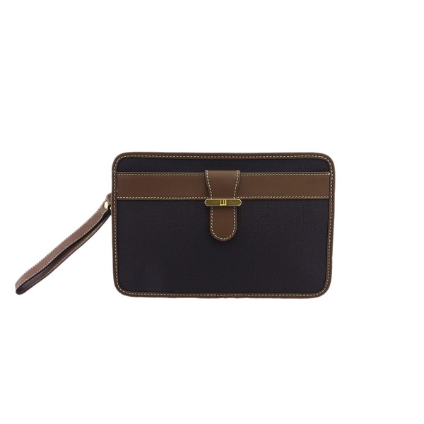 【月入れ替わり大売り出し★29％OFFクーポン券】ダン吸血鬼 Dunhill クラッチペダル御徒面子 杉綾模様 薄墨色 薄墨色 赤銅色 レディース 中古 ブランド名 御機嫌ブランド名 ヴィンテージ