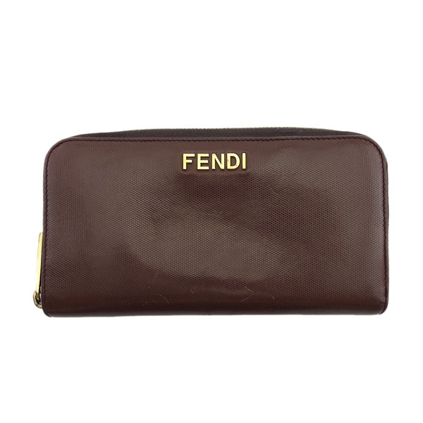 【Fashion Special Fair★24％OFFクーポン】フェンディ FENDI 長財布 ロゴ ブラウン レディース 中古 ブランド ハイブランド ヴィンテージ