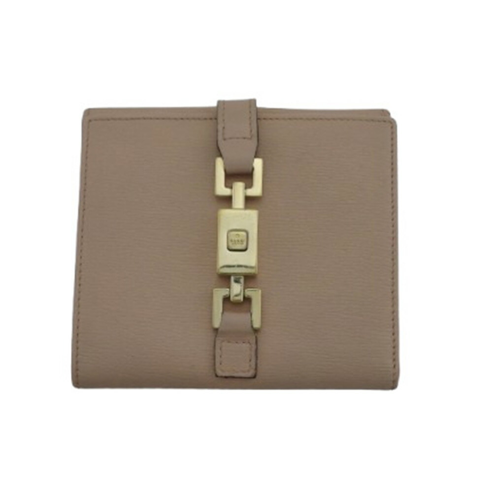 【Fashion Special Fair★24％OFFクーポン】グッチ 二つ折り財布 ジャッキー金具 ライトピンク×ゴールド レディース 中古 GUCCI ブランド ハイブランド ヴィンテージ