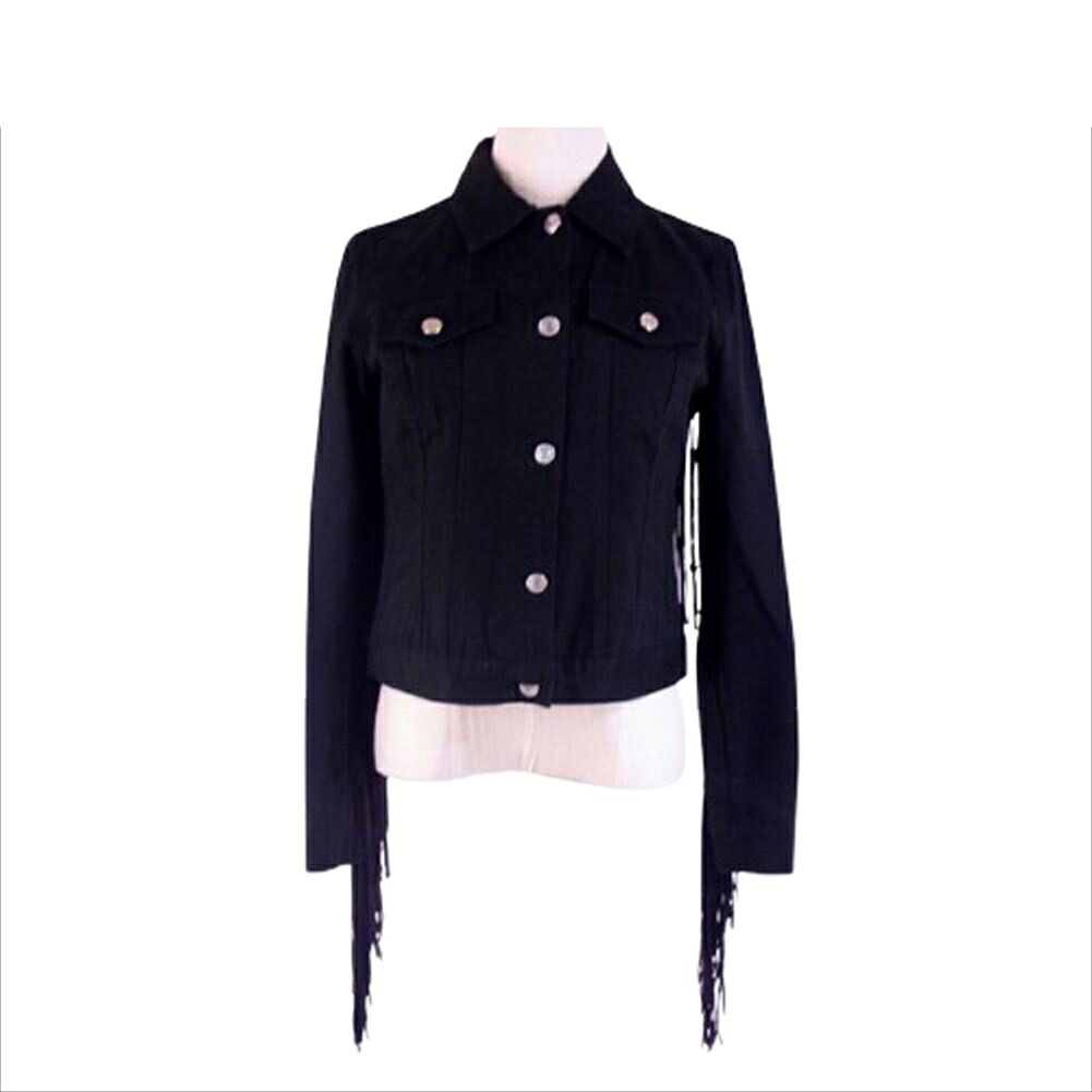【月末BIG SALE★25％OFFクーポン】シーバイクロエ SEE BY CHLOE その他アウター デニム フリンジ＆ビーズ付き ブラック デニム サイズM レディース 中古 ブランド ハイブランド ヴィンテージ｜ブランドデポ
