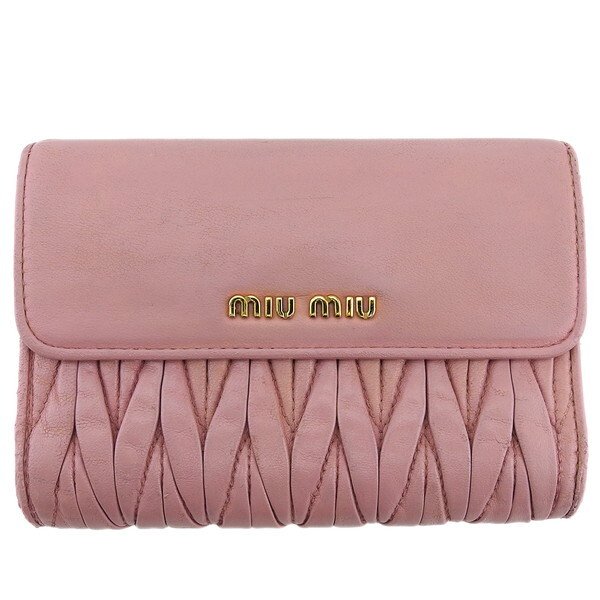 【新生活応援★29％OFFクーポン】ミュウミュウ 長財布 マトラッセ OPALE レディース 中古 MIUMIU ブランド ハイブランド ヴィンテージ