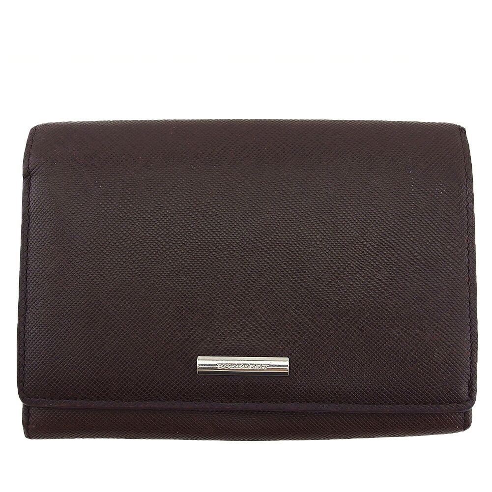 【新生活応援★29％OFFクーポン】バーバリー 長財布 ロゴプレート ブラウン レディース 中古 BURBERRY ブランド ハイブランド ヴィンテージ
