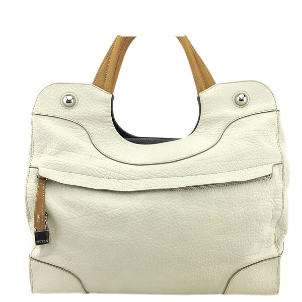【新生活応援★29％OFFクーポン】フルラ ハンドバッグ アイボリー×ベージュ×シルバー レディース 中古 Furla ブランド ハイブランド ヴィンテージ