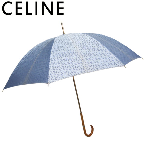 超美品　セリーヌ　雨傘　長傘　アンブレラ　Cマカダム　マカダム　総柄　ブルー スポーツストア 楽天市場】CELINE(セリーヌ) マカダム総柄