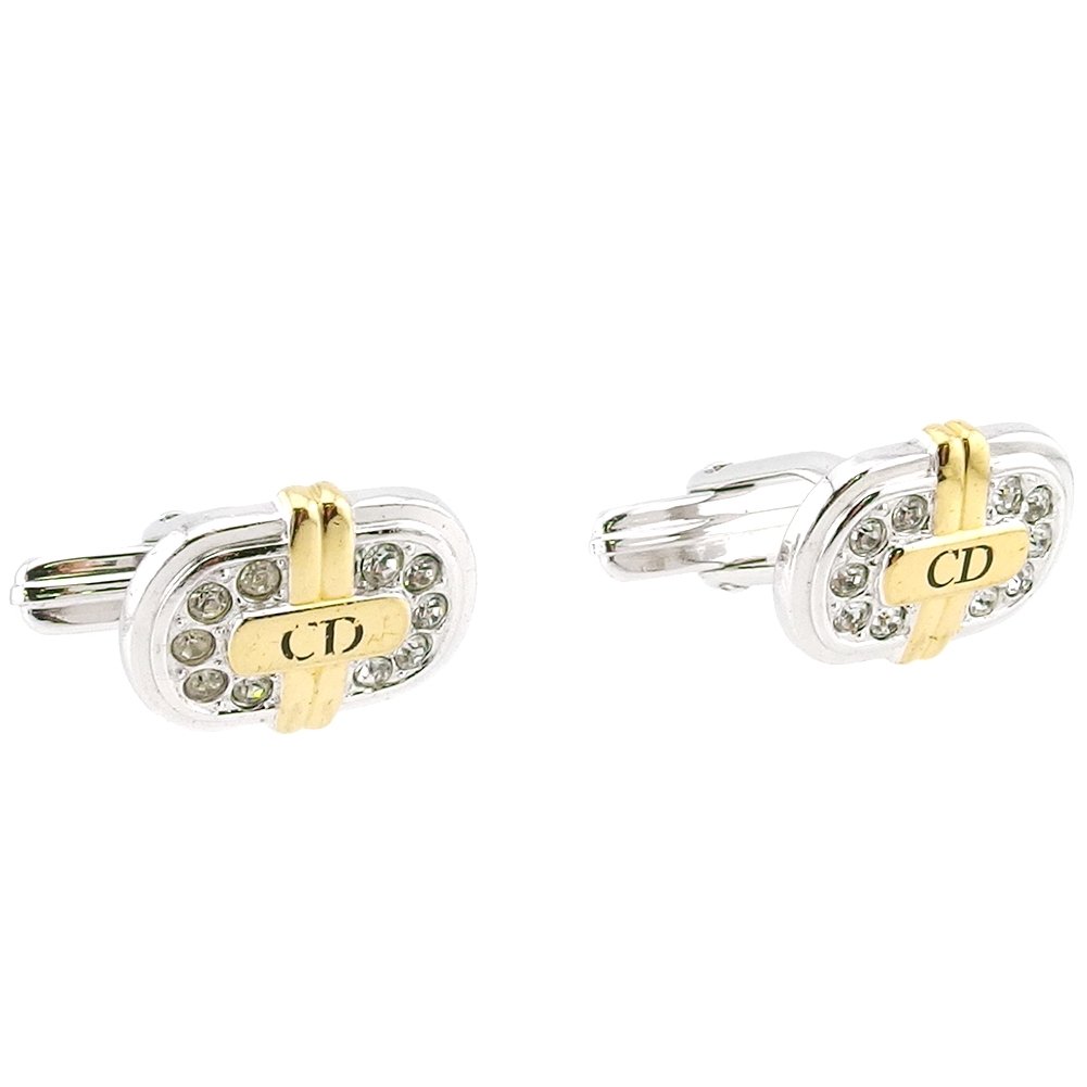【お買い物マラソン★30％OFFクーポン】クリスチャンディオール カフス シルバー×ゴールド レディース 中古 Christian Dior ブランド ハイブランド ヴィンテージ