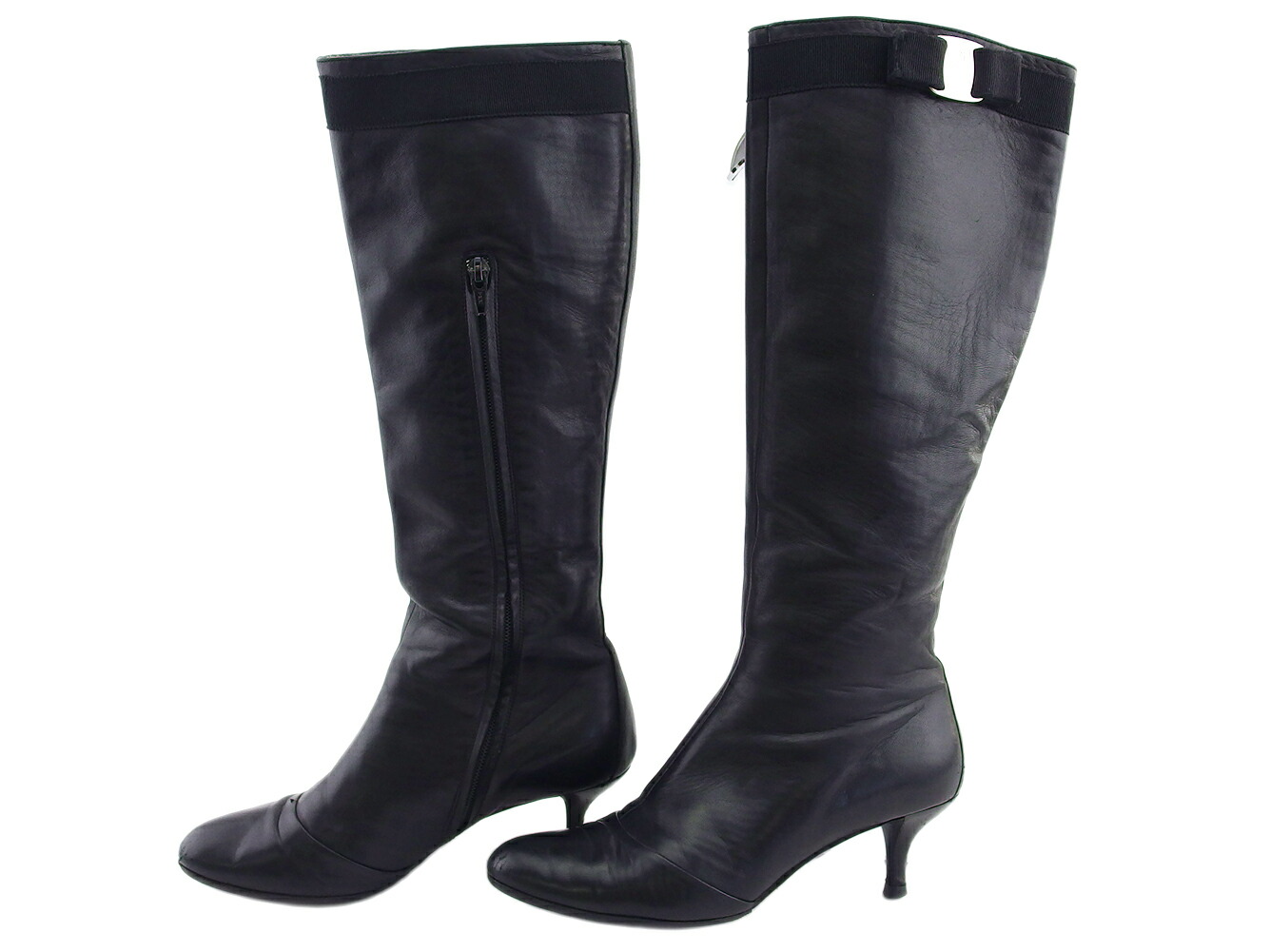 【Fashion Special Fair★24％OFFクーポン】サルヴァトーレフェラガモ ブーツ ヴァラリボン NERO レディース 中古 Salvatore Ferragamo ブランド ハイブランド ヴィンテージ 26,088円