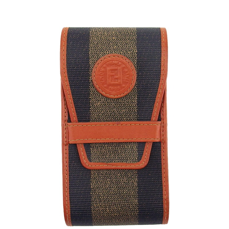 【百貨店SALE★最大限度50％OFF】フェンディ 眼鏡容れもの ペカン 赤銅色×黒いこと×ベージュ レディース 中古 FENDI ブランド名 ご機嫌ブランド名 ヴィンテージ
