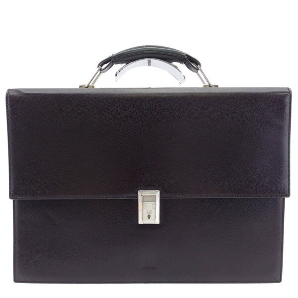 【お買い物マラソン★30%OFFクーポン】ダンヒル ビジネスバッグ ロングテールロゴ ブラウン レディース 中古 Dunhill ブランド ハイブランド ヴィンテージ|ブランドデポ