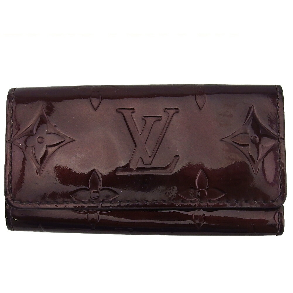【Fashion Special Fair★29％OFFクーポン】ルイ・ヴィトン キーケース ヴェルニ ミュルティクレ4 アマラント レディース 中古 LOUIS VUITTON ブランド ハイブランド ヴィンテージ