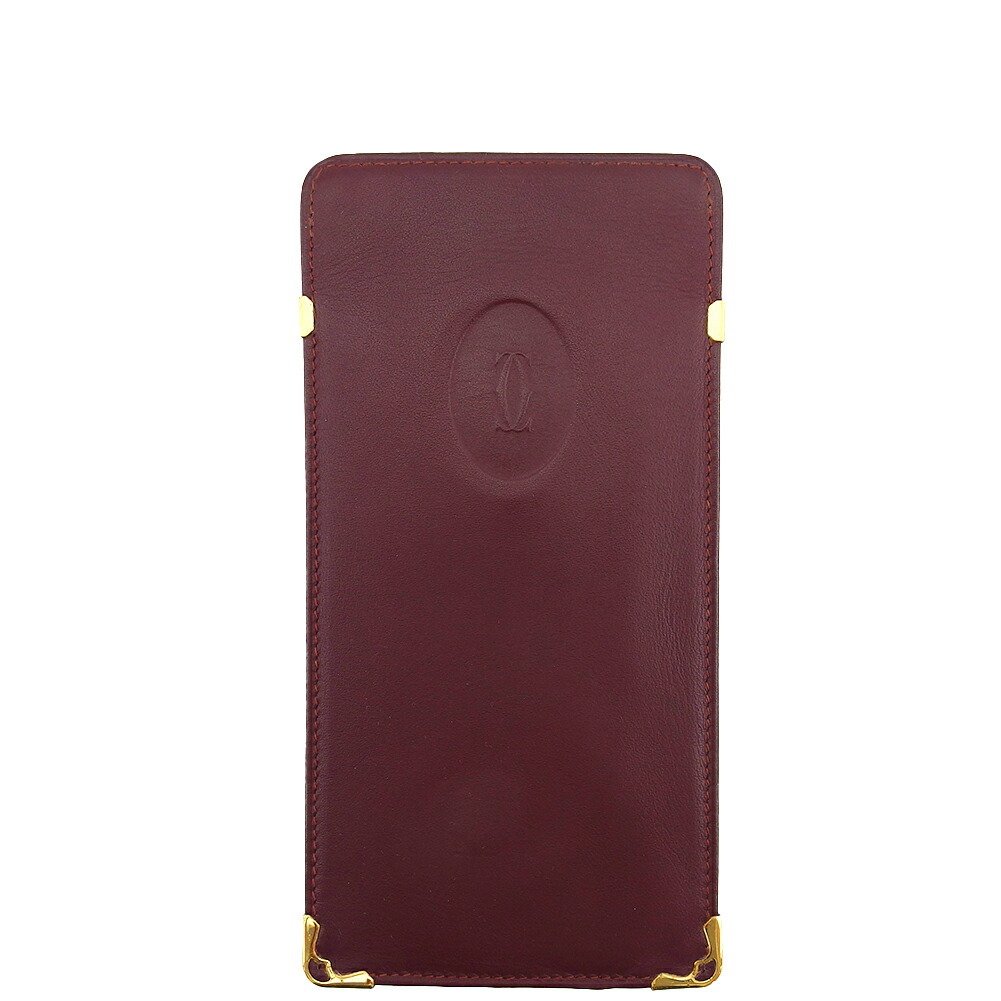 【雨季得SALE★21％OFF引き換え証】カルティエ 眼鏡入れもの 帆柱生産ライン 角一皿 ボルドーワイン レディース 中古 CARTIER ブランド名 御機嫌ブランド名 ヴィンテージ
