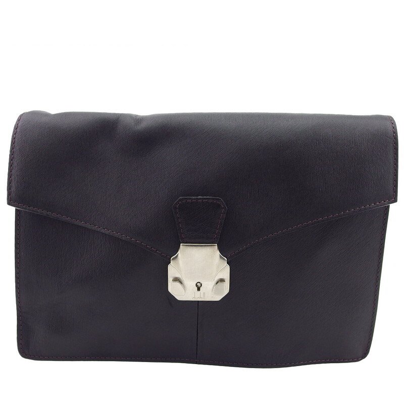 【お買い物マラソン★30％OFFクーポン】ダンヒル クラッチバッグ ブラック×シルバー レディース 中古 Dunhill ブランド ハイブランド ヴィンテージ