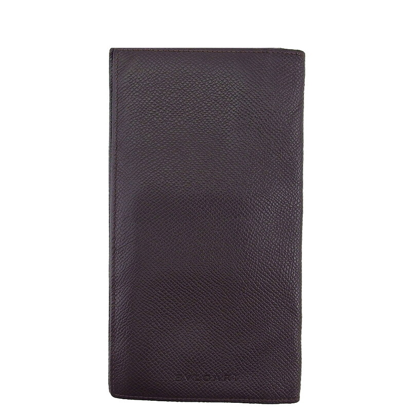 【土日BIG SALE★27％OFF引き換え証】ブル小峡谷 紙入れ クラシコ ロゴタイプ 赤銅色 レディース 中古 BVLGARI ブランド名 ご機嫌ブランド名 ヴィンテージ