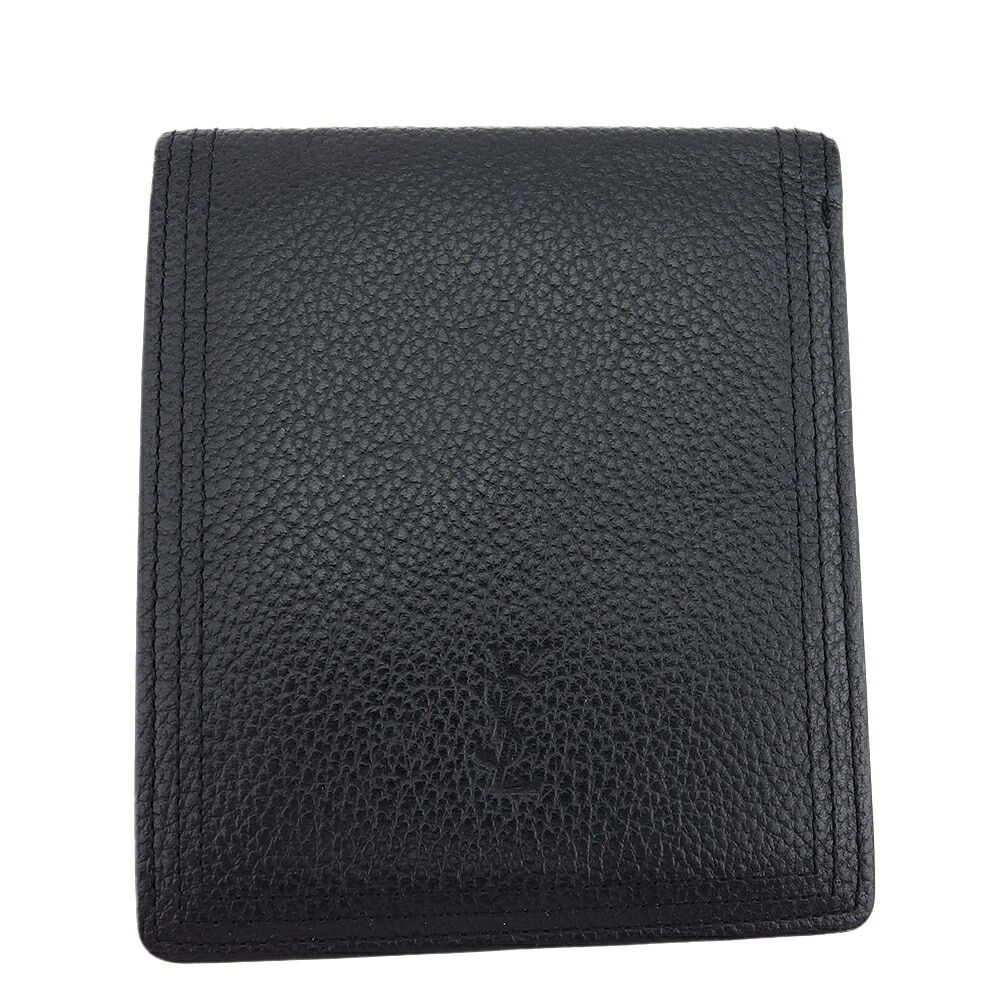 【土日BIG SALE★27％OFF引き換え証】サンローラン 紙入れ YSLロゴタイプ 黒いこと レディース 中古 SAINT LAURENT ブランド名 ご機嫌ブランド名 ヴィンテージ