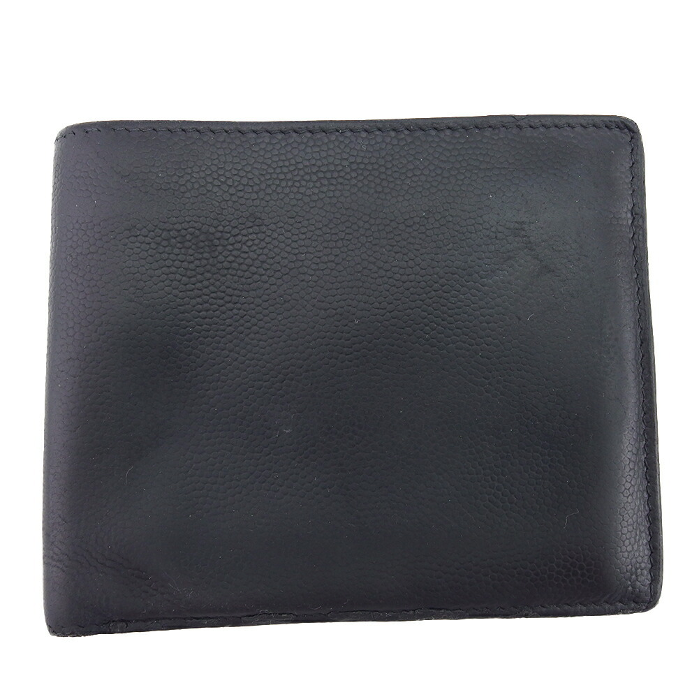 【新生活応援★29％OFFクーポン】サンローラン 二つ折り財布 ブラック レディース 中古 SAINT LAURENT ブランド ハイブランド ヴィンテージ