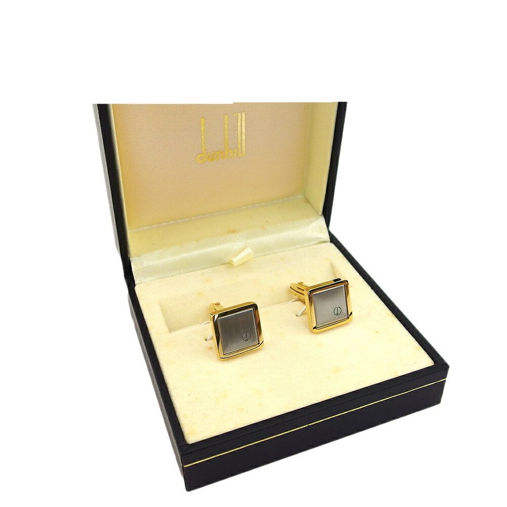 【お買い物マラソン★30％OFFクーポン】ダンヒル カフス dマーク スウィヴル式 ゴールド シルバー レディース 中古 Dunhill ブランド ハイブランド ヴィンテージ