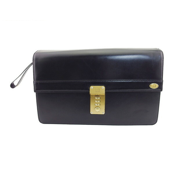 【雨季得SALE★21％OFFクーポン券】ダン吸血鬼 クラッチペダル御徒面子 黒いこと×ゴールド レディース 中古 Dunhill ブランド名 ご機嫌ブランド名 ヴィンテージ