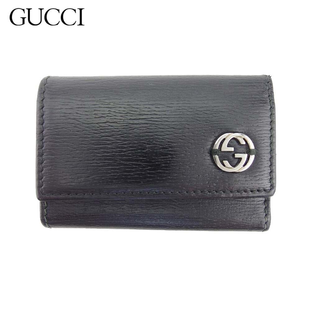 極美品　GUCCI グッチ　4連キーケース　GGキャンバス生地　ジップファスナー 楽天市場】グッチ GUCCI キーケース パイソン調 ダブルG ピンク