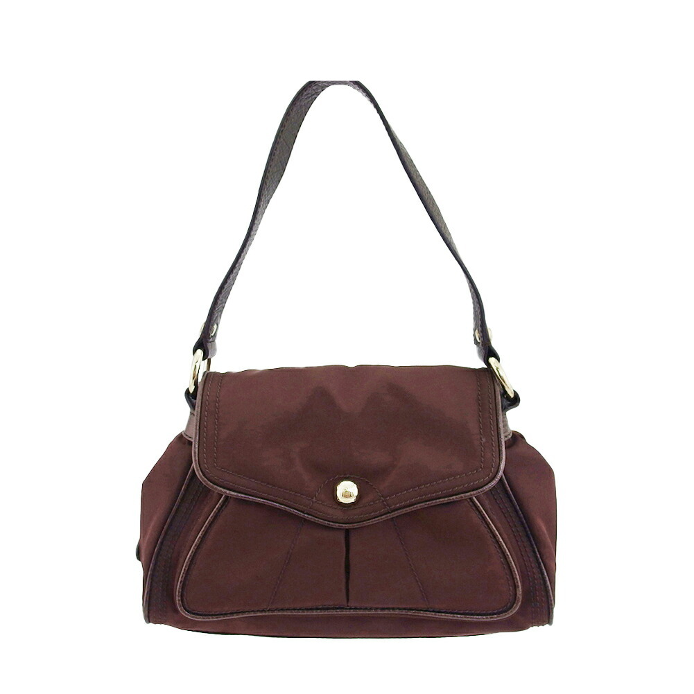 【お買い物マラソン★30％OFFクーポン】セリーヌ ハンドバッグ トリオンフ ボタン ブラウン レディース 中古 CELINE ブランド ハイブランド ヴィンテージ｜ブランドデポ