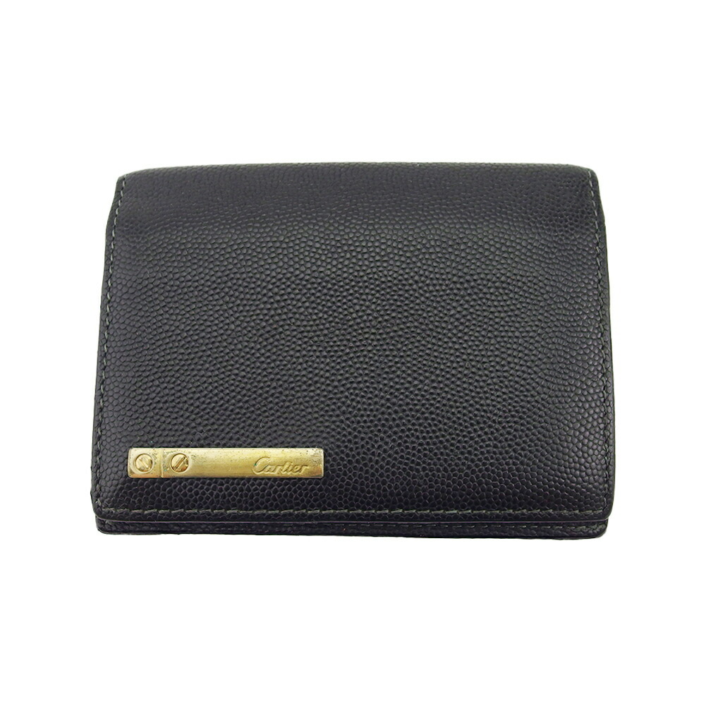 【Fashion Special Fair★24％OFFクーポン】カルティエ カードケース サントス ブラック レディース 中古 CARTIER ブランド ハイブランド ヴィンテージ