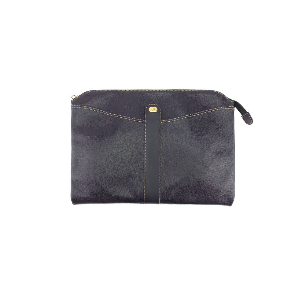 【雨季得SALE★21％OFFクーポン券】ダン吸血鬼 クラッチペダル御徒面子 黒いこと ゴールド レディース 中古 Dunhill ブランド名 ご機嫌ブランド名 ヴィンテージ