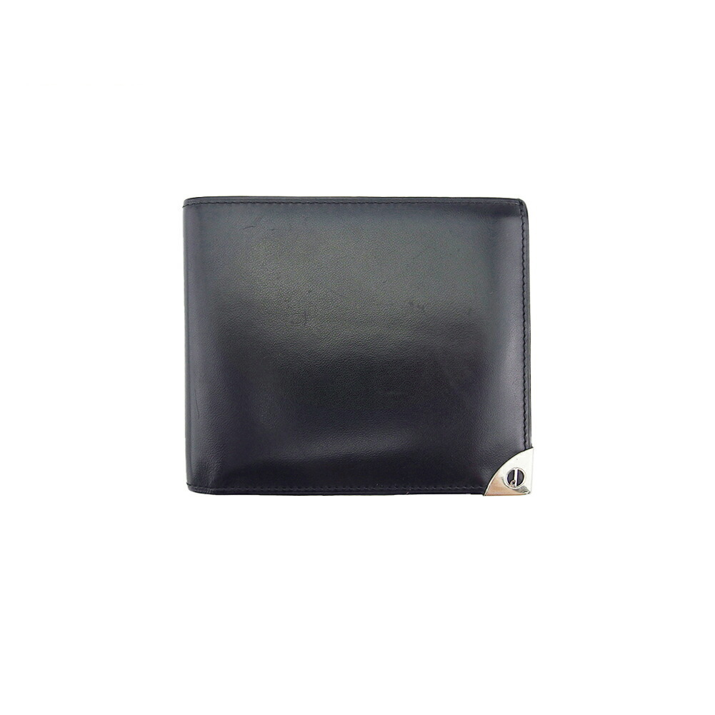 【お買い物マラソン★30％OFFクーポン】ダンヒル 札入れ ロンドンスタイル ブラック　シルバー レディース 中古 Dunhill ブランド ハイブランド ヴィンテージ｜ブランドデポ