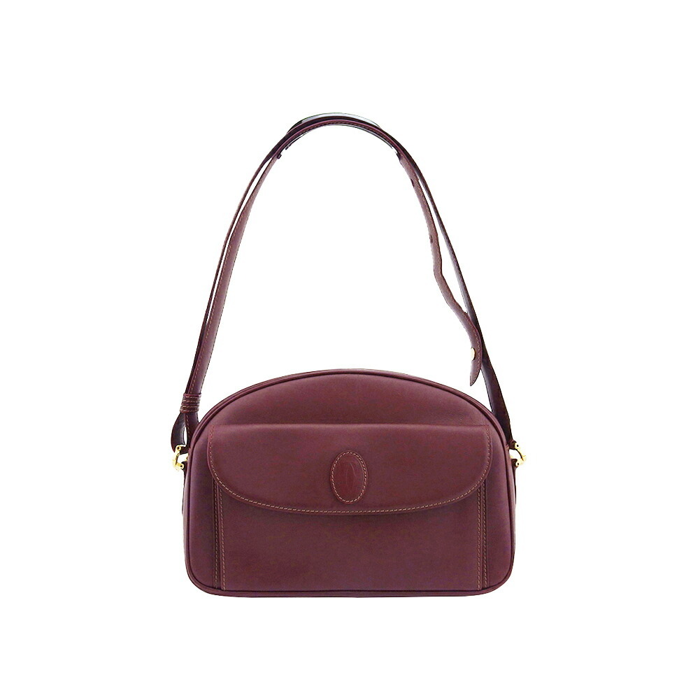 【新生活応援★29％OFFクーポン】カルティエ ショルダーバッグ マストライン ボルドー レディース 中古 CARTIER ブランド ハイブランド ヴィンテージ 43,248円