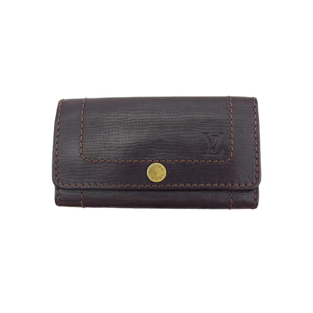 【Fashion Special Fair★24％OFFクーポン】ルイ・ヴィトン キーケース ユタ ダークブラウン　ゴールド レディース 中古 LOUIS VUITTON ブランド ハイブランド ヴィンテージ