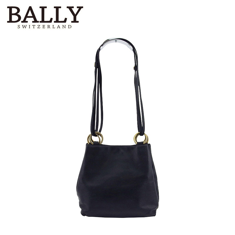 【月代わりの人大売り出し★29％OFFクーポン券】バリー BALLY ショルダーバッグ ゴールド輪っか 黒いこと ゴールド メンズ 中古 ブランド名 ご機嫌ブランド名 ヴィンテージ