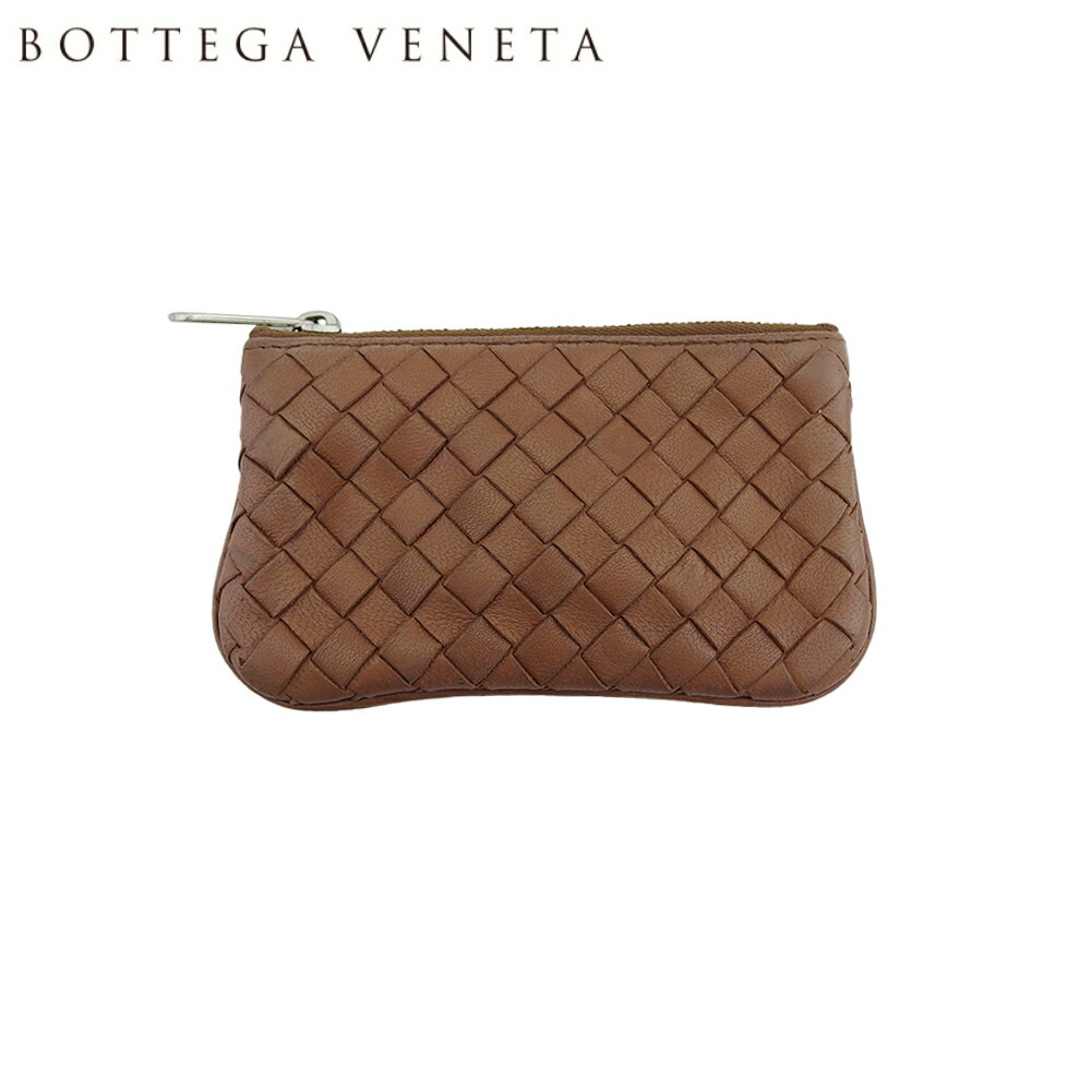 【美品】 ボッテガヴェネタ コインケース イントレチャート ダークブラウン BOTTEGA VENETA ボッテガヴェネタ コインケース カードケース