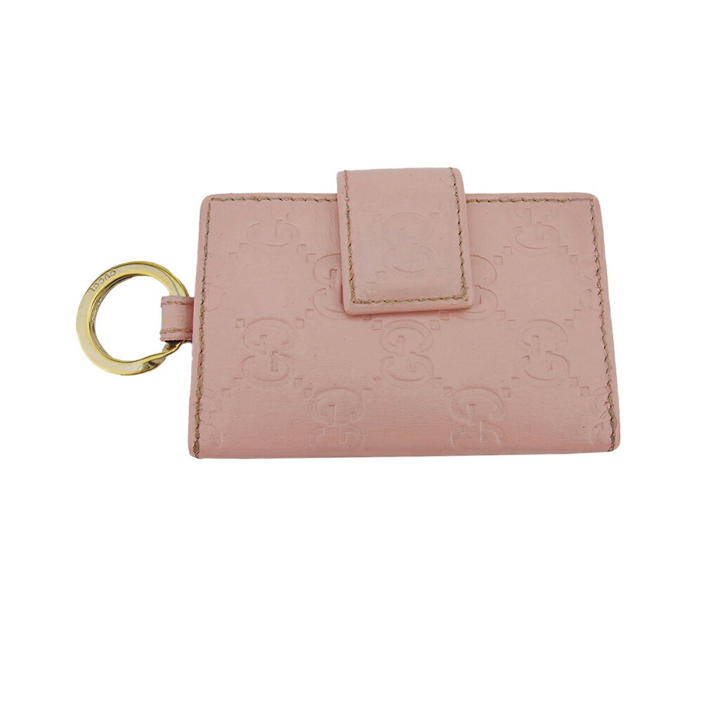【お買い物マラソン★30％OFFクーポン】グッチ キーケース グッチシマ ピンク ゴールド レディース 中古 GUCCI ブランド ハイブランド ヴィンテージ