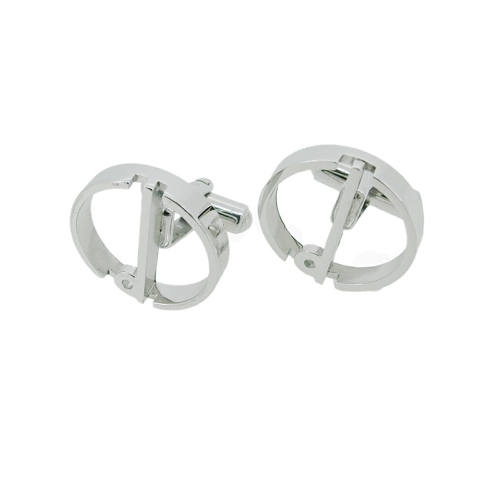 【百貨店SALE★最大限度50％OFF】ダン吸血鬼 折り返し d見澄ます スウィヴル式 しろがね色 レディース 中古 Dunhill ブランド名 ご機嫌ブランド名 ヴィンテージ