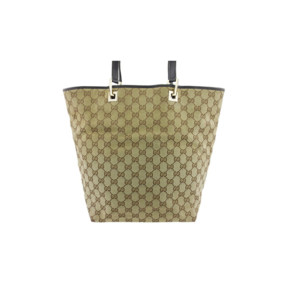 【Fashion Special Fair★24％OFFクーポン】グッチ トートバッグ GGキャンバス ベージュ ブラウン ゴールド レディース 中古 GUCCI ブランド ハイブランド ヴィンテージ