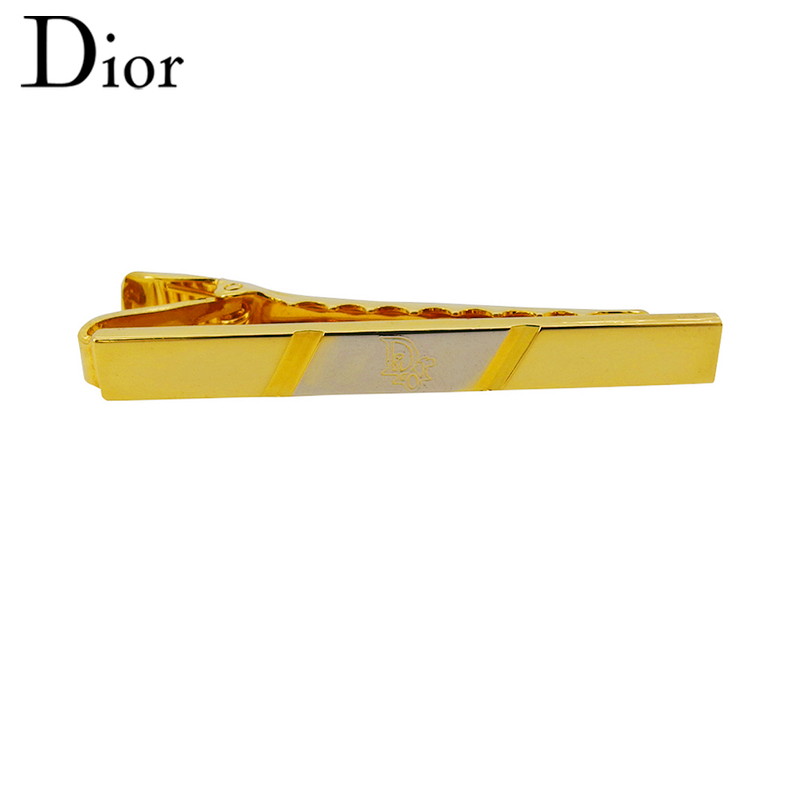 【月入れ替わり大売り出し★29％OFF引き換え証】クリスチャンディオール Dior 折り返し ロゴタイプ ワニロ式 ゴールド しろがね色 メンズ 中古 ブランド名 ご機嫌ブランド名 ヴィンテージ