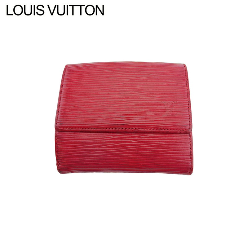 LOUIS VUITTON 二つ折り財布 赤 エピ LOUIS VUITTON【ルイヴィトン】エピ 折財布 レッド ファスナー付