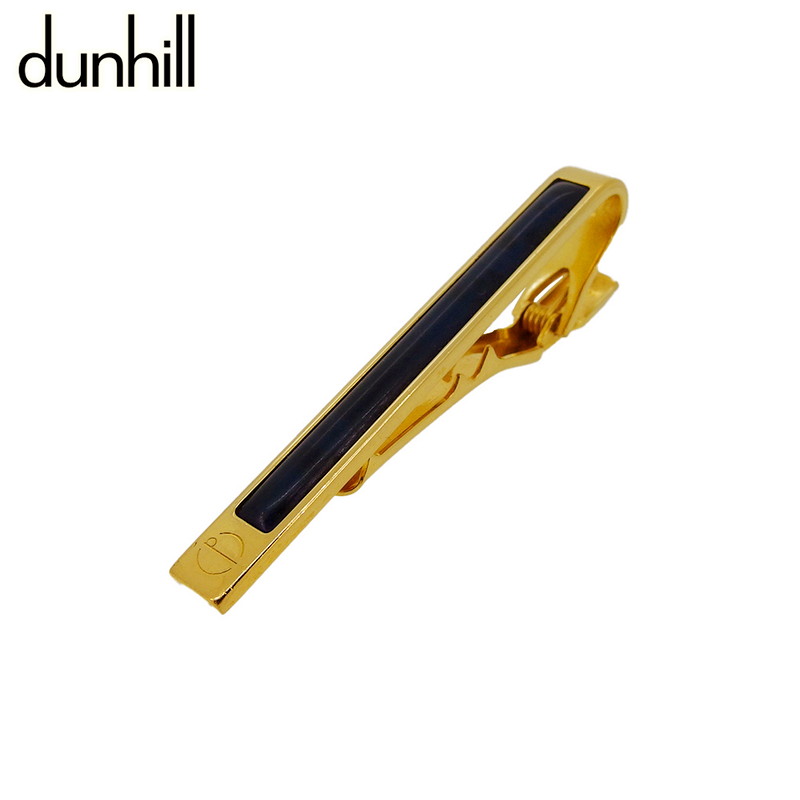 【Fashion Special Fair★24％OFFクーポン】ダンヒル Dunhill タイピン dマーク ワニロ式 ゴールド ブラック メンズ 中古 ブランド ハイブランド ヴィンテージ