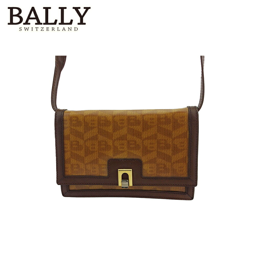 【お買い出しマラソン★30％OFF引き換え証】バリー BALLY ショルダーバッグ B柄 ベージュ 赤銅色 ゴールド メンズ 中古 ブランド名 ご機嫌ブランド名 ヴィンテージ バッグ-ショルダーバッグ・メッセンジャーバッグ-バッグ・小物・ブランド雑貨