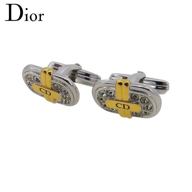 【月入れ替わり大売り出し★29％OFF引き換え証】クリスチャンディオール Dior 折り返し CD見澄ます 伝達ルート石ころ スウィヴル式 しろがね色 ゴールド メンズ 中古 ブランド名 ご機嫌ブランド名 ヴィンテージ