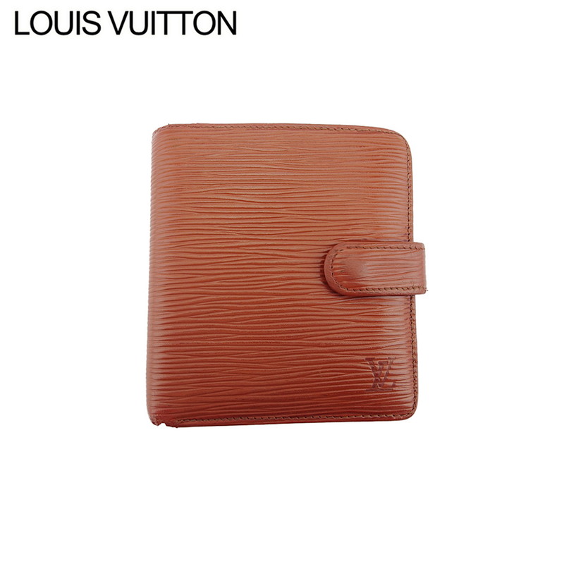 【お買い物マラソン★30％OFFクーポン】ルイ・ヴィトン LOUIS VUITTON 二つ折り財布 エピ ポルトビエコンパクト ブラウン メンズ 中古 ブランド ハイブランド ヴィンテージ