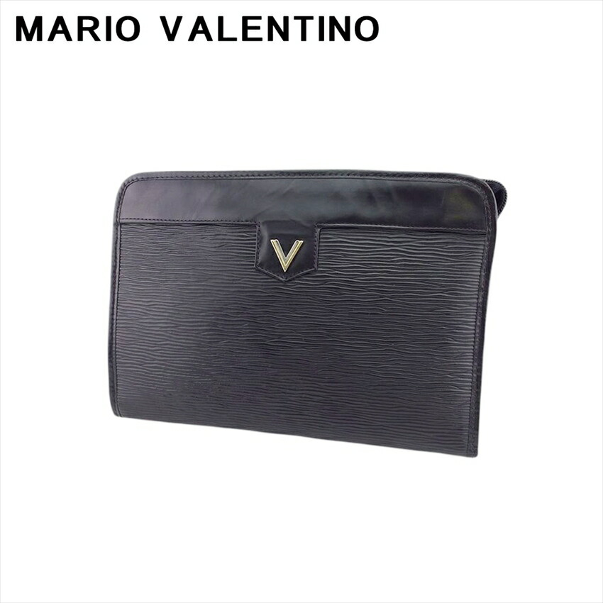 【雨季得SALE★21％OFFクーポン券】マリオ・ヴァレンティノ MARIO VALENTINO クラッチペダル御徒面子 V目じるし 黒いこと ゴールド しろがね色 レディース 中古 ブランド名 ご機嫌ブランド名 ヴィンテージ