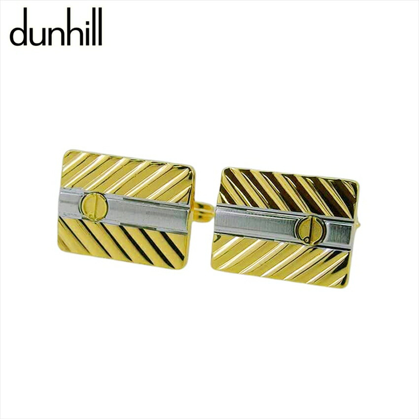 【雨季得SALE★21％OFF引き換え証】ダン吸血鬼 Dunhill 折り返し d目じるし スウィヴル式 ゴールド しろがね色 レディース 中古 ブランド名 御機嫌ブランド名 ヴィンテージ
