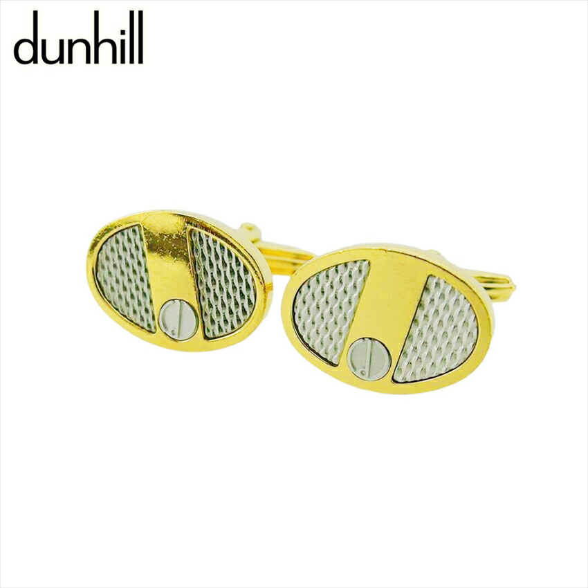 【百貨店SALE★最大限度50％OFF】ダン吸血鬼 Dunhill 折り返し d目じるし スウィヴル式 ゴールド しろがね色 レディース 中古 ブランド名 御機嫌ブランド名 ヴィンテージ
