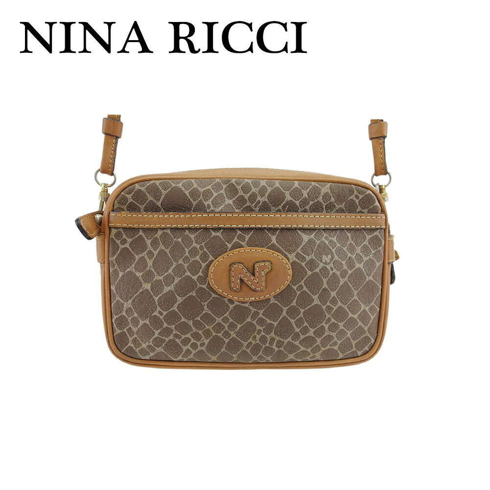【Fashion Special Fair★24％OFFクーポン】ニナリッチ NINA RICCI ショルダーバッグ ヌーボー ライトブラウン ブラウン ゴールド レディース 中古 ブランド ハイブランド ヴィンテージ