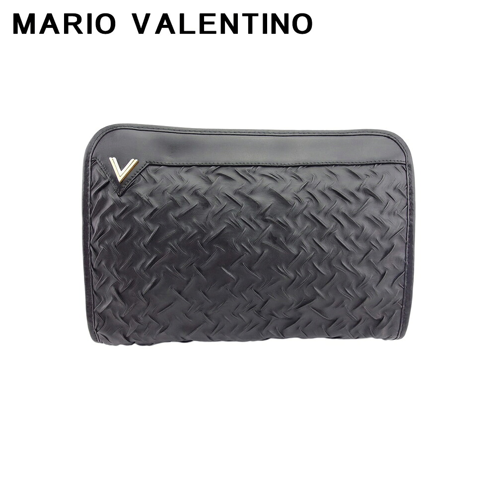 【雨季得SALE★21％OFFクーポン券】マリオ・ヴァレンティノ MARIO VALENTINO クラッチペダル御徒面子 V目じるし 黒いこと ゴールド しろがね色 レディース 中古 ブランド名 ご機嫌ブランド名 ヴィンテージ