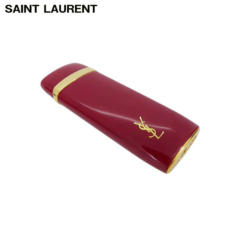 【月代わりの人大売り出し★29％OFFクーポン券】サンローラン SAINT LAURENT ともし火 YSLロゴタイプ 赤いこと ゴールド メンズ 中古 ブランド名 ご機嫌ブランド名 ヴィンテージ
