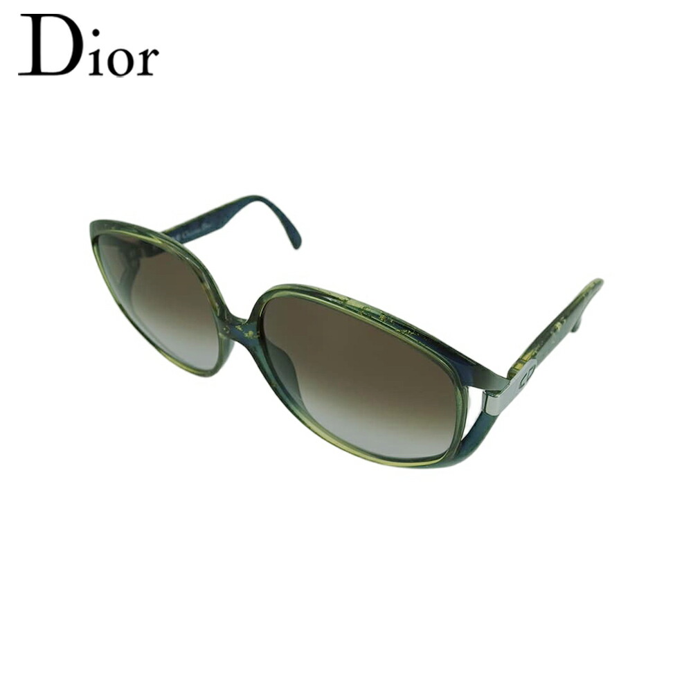 【お買い物マラソン★30％OFFクーポン】ディオール Dior サングラス フルリム CDマーク ブラウン グレー 灰色 ゴールド系 レディース 中古 ブランド ハイブランド ヴィンテージ