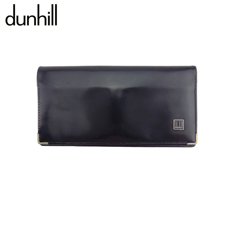 【Fashion Special Fair★24％OFFクーポン】ダンヒル Dunhill 札入れ ロゴプレート 角プレート ブラック ゴールド メンズ 中古 ブランド ハイブランド ヴィンテージ