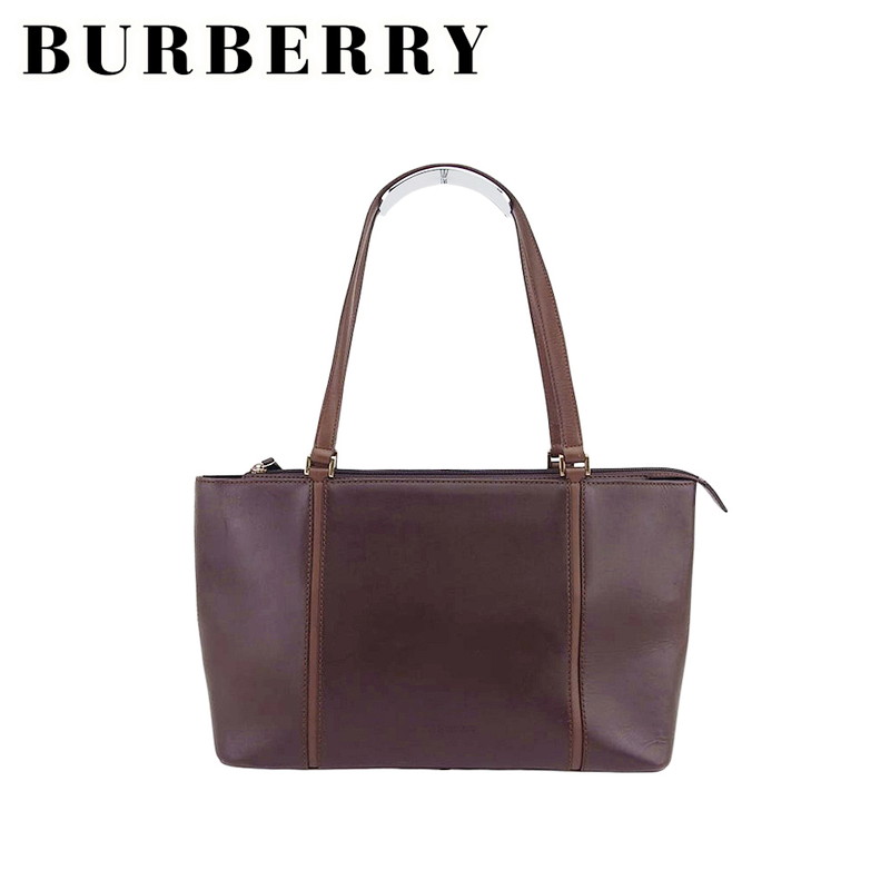 【お買い物マラソン★30％OFFクーポン】バーバリー BURBERRY トートバッグ ロゴ ブラウン ピンク ゴールド メンズ 中古 ブランド ハイブランド ヴィンテージ